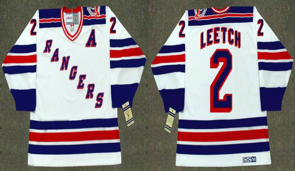 2019 Men New York Rangers #2 Leetch white style #2 CCM NHL jerseys->new york rangers->NHL Jersey